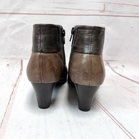 Spring Step Leather Colorblock Mod Ankle Booties - Picture 4 of 7
